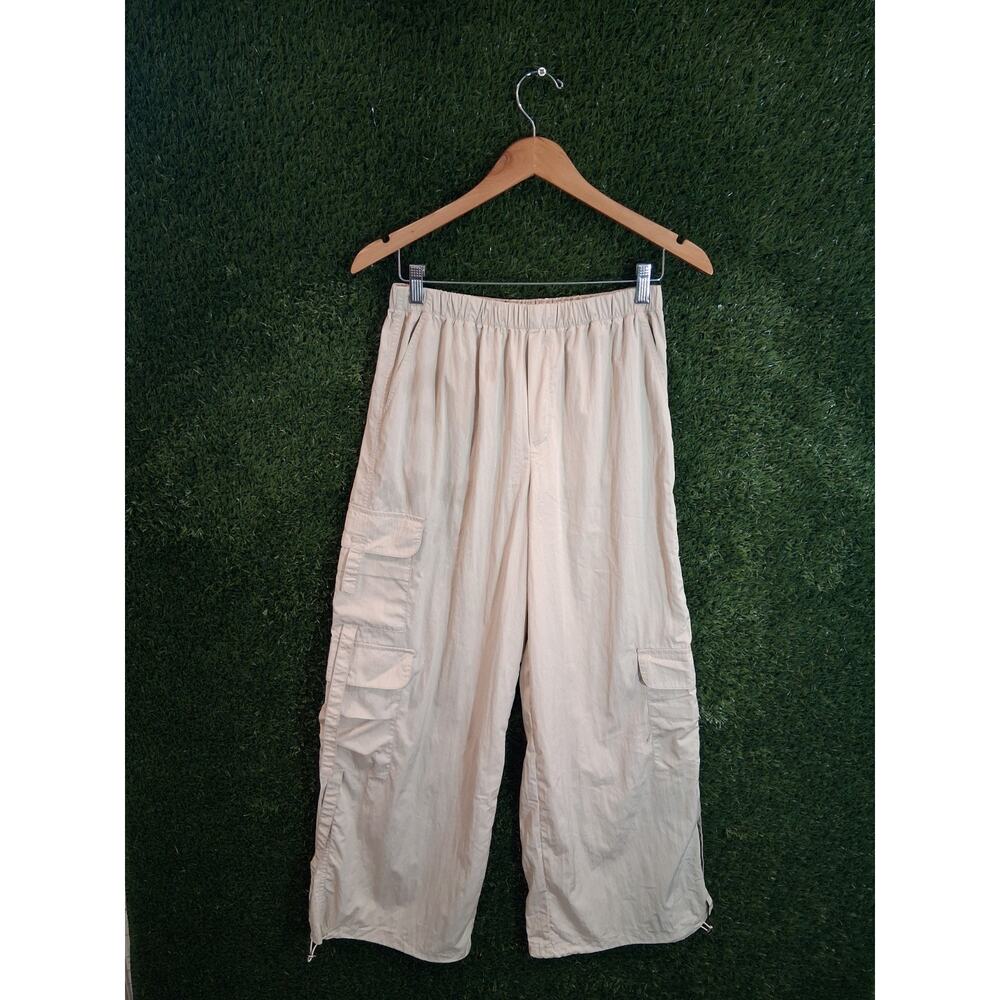 Y2K RE-WASH Cargo Pants Men's Size M Khaki Tan Baggy Gorpcore Parachute Pants